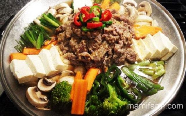 Bày trí món bulgogi đẹp mắt