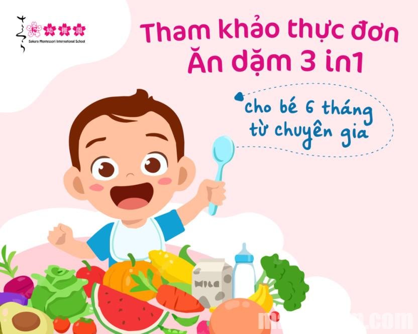 Bé ăn món ăn dặm 3in1