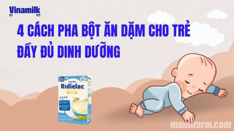 Cách pha bột ăn dặm đúng cách