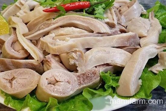 Món dạ dày hấp tiêu trình bày