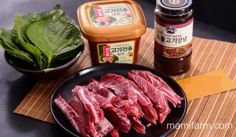 Ướp thịt bò với sốt bulgogi