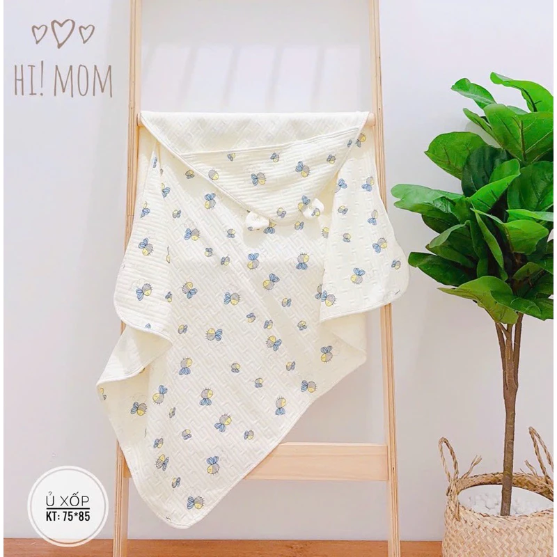 Ủ xốp sơ sinh cotton hàn Himom cao cấp